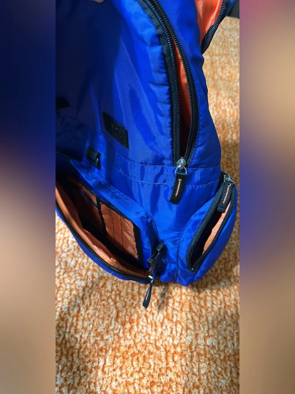 No Boundaries Royal Blue Men's Backpack with Black Trim 19” x 15”